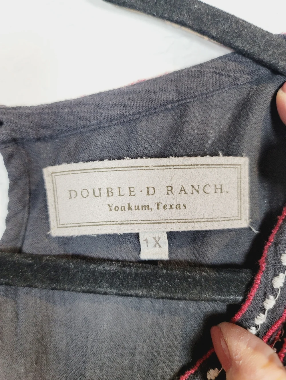 Double D Ranch Embroidered Tank Dress With Colorful Floral Design, Size 1X - Picture 3 of 4